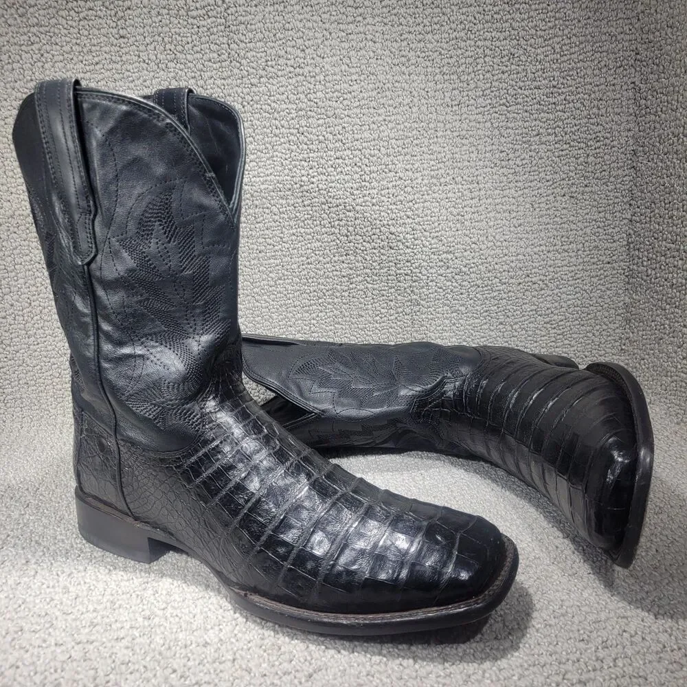 Tecovas The William Men's US Size 15D Midnight Caiman Cowboy Boots